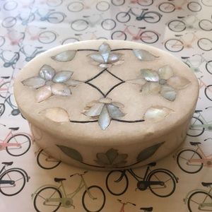 Antique marble jewelry box